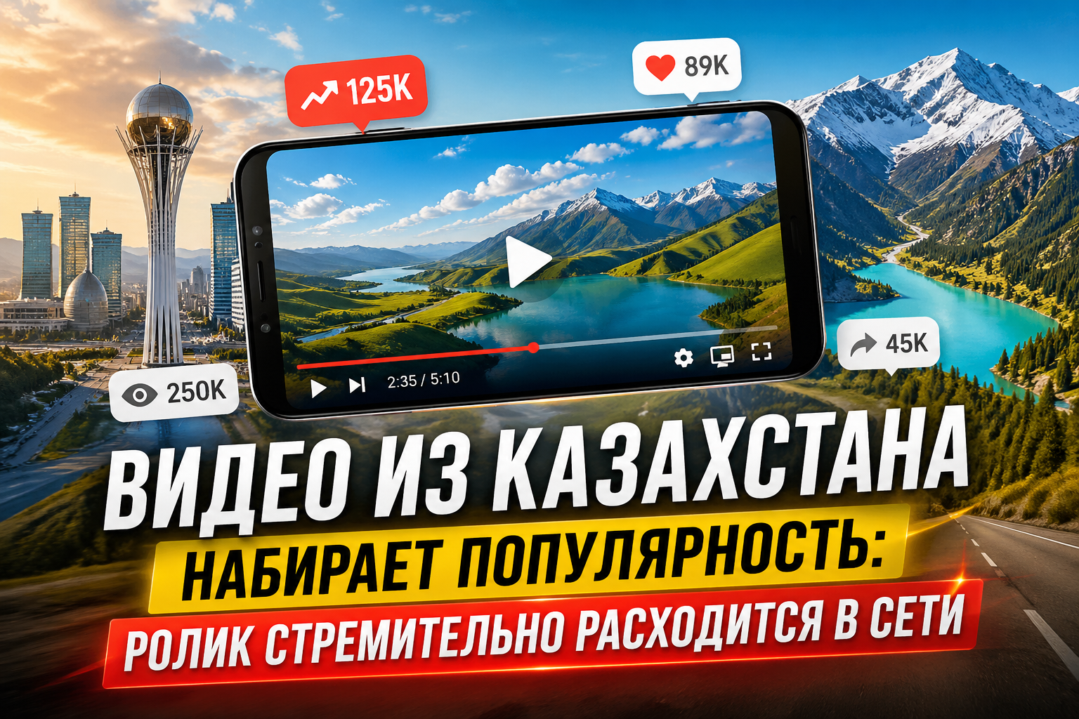 Видео из Казахстана набирает популярность: ролик стремительно расходится в сети