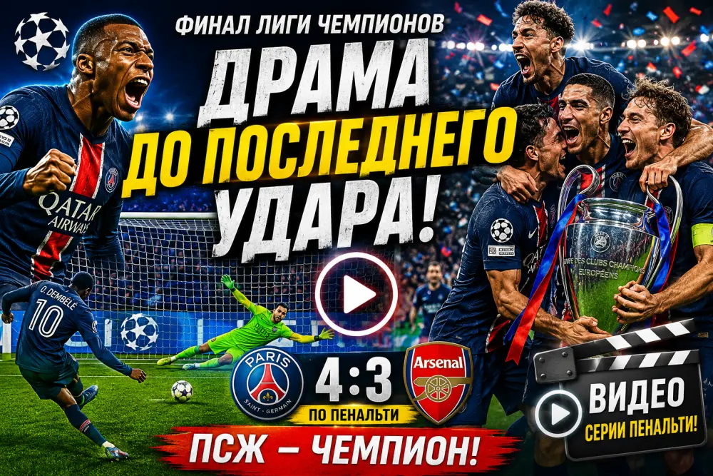 «ПСЖ» вырвал Лигу чемпионов в драматичной серии пенальти: видео серии пенальти
