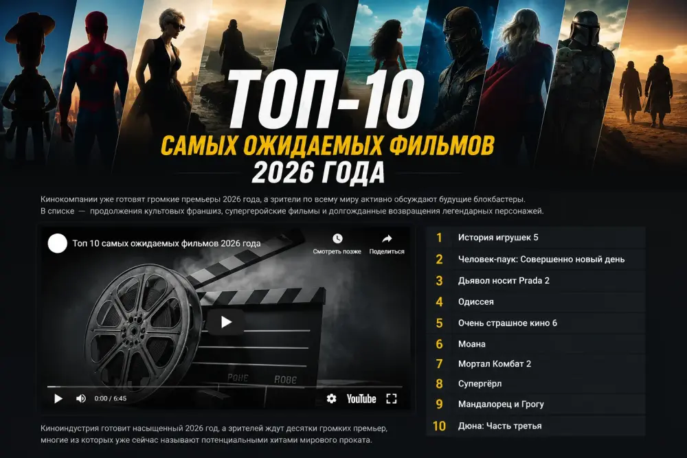 Топ-10 самых ожидаемых фильмов 2026 года