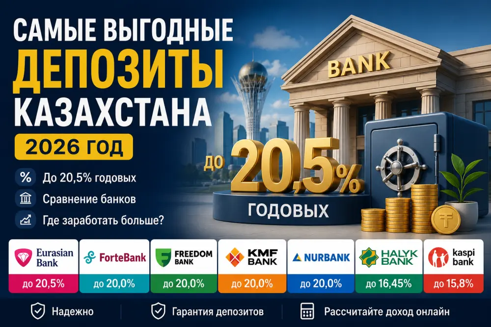 Какие депозиты самые выгодные в Казахстане в 2026 году