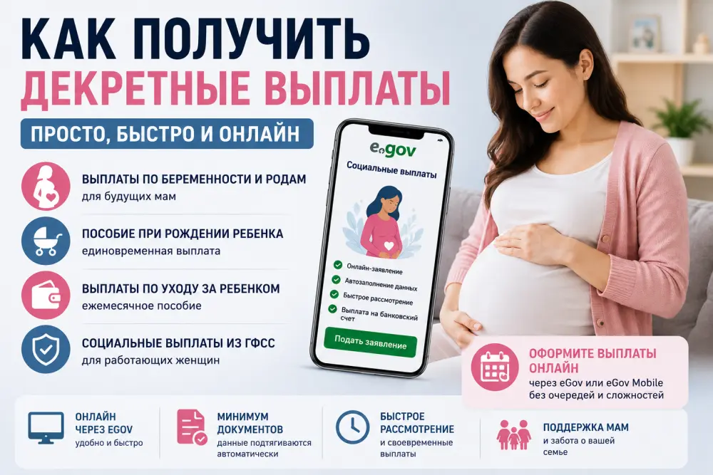 Как получить декретные выплаты в Казахстане