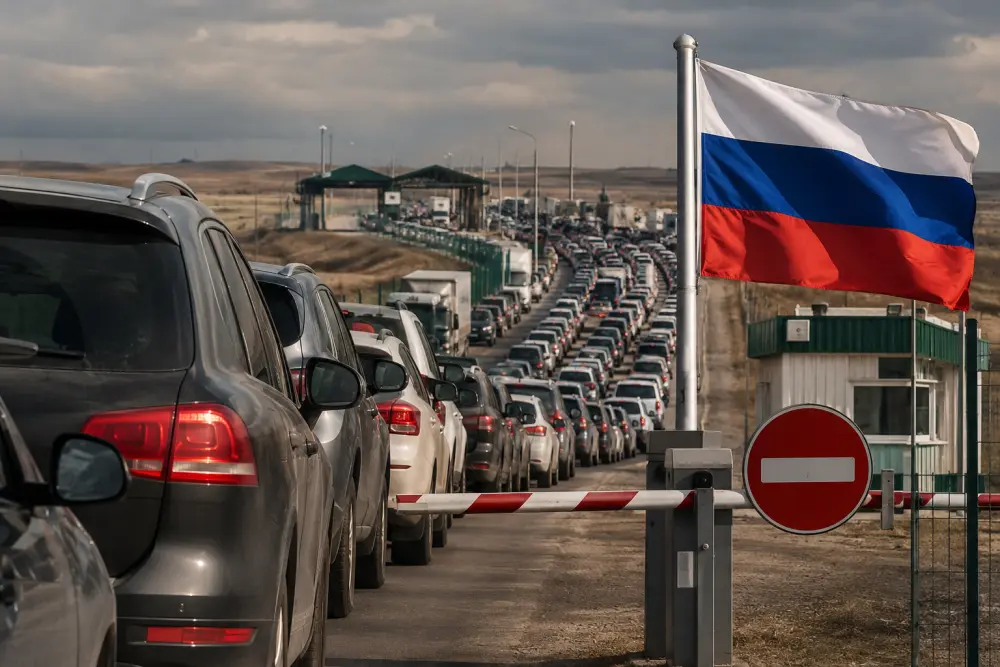 На километровые очереди на границе с Россией жалуются жители Актобе