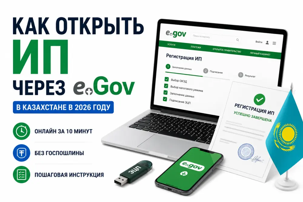 Как открыть ИП через eGov