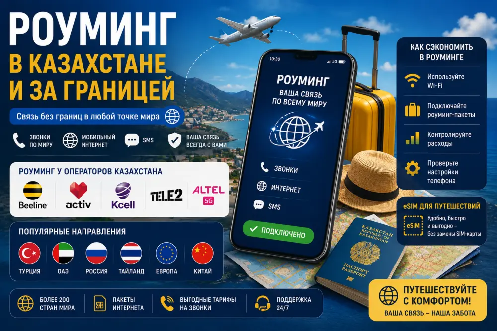 Роуминг в Казахстане и за границей