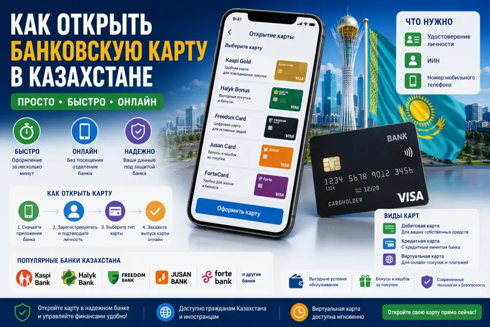 Как открыть банковскую карту