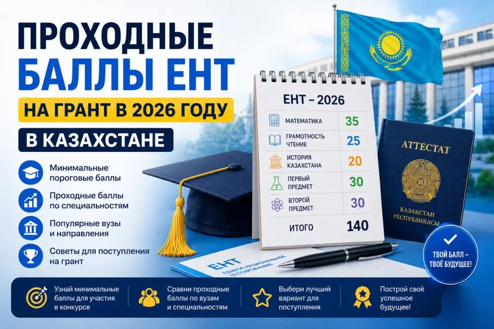 Проходные баллы ЕНТ на грант