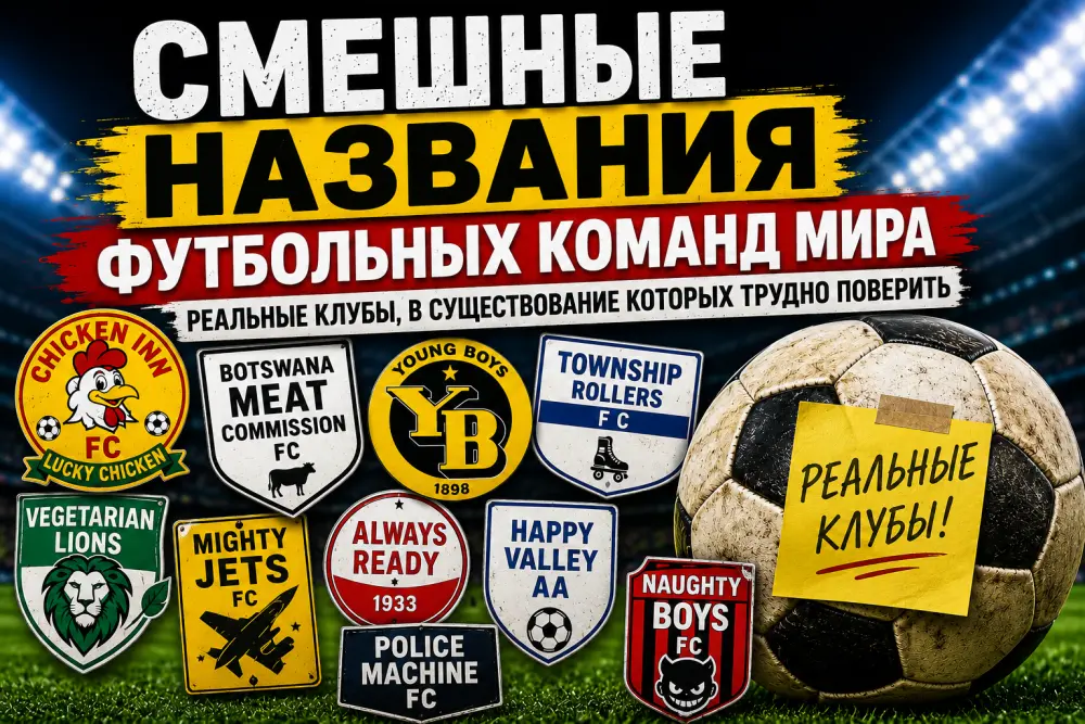 Смешные названия футбольных команд мира: реальные клубы, в существование которых трудно поверить
